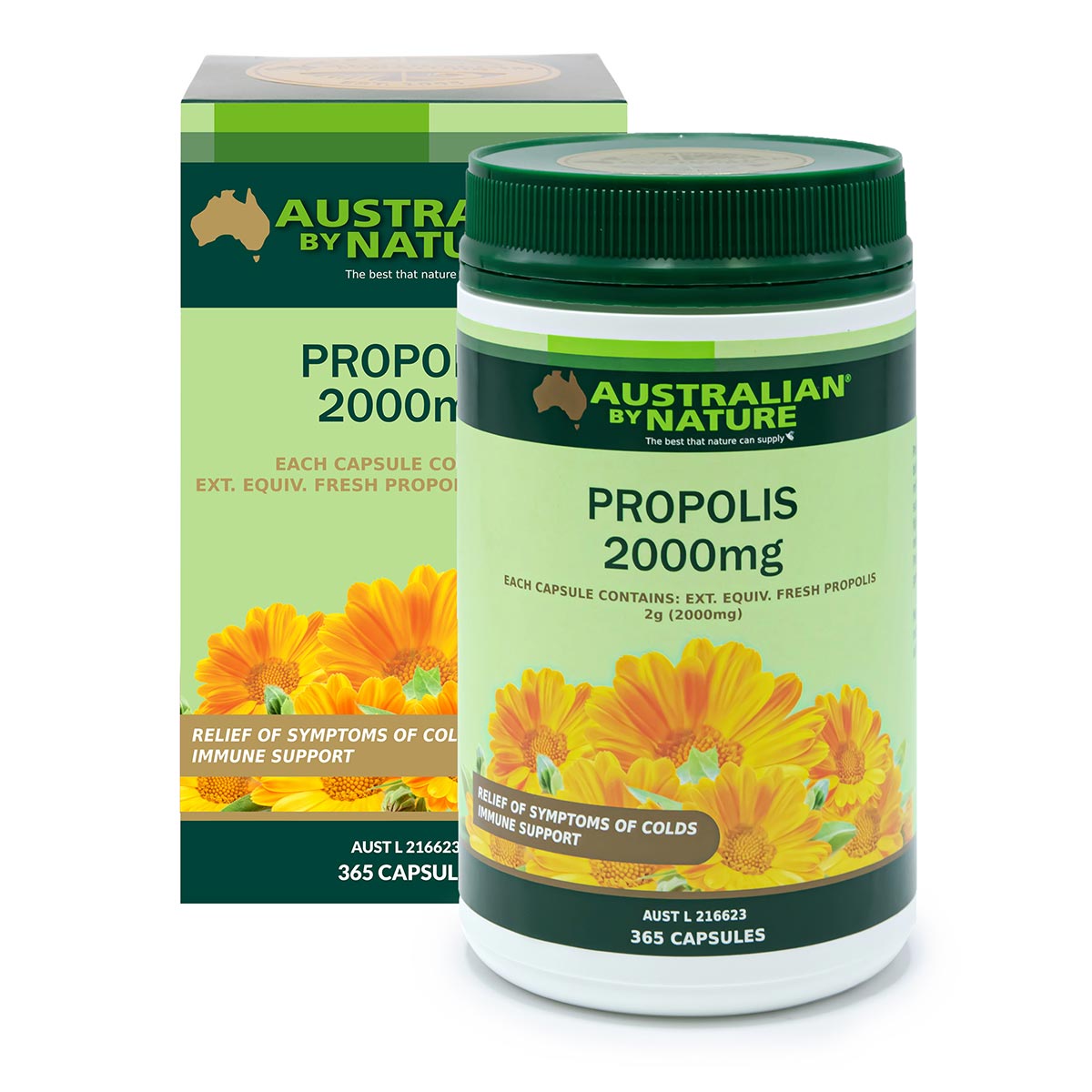 Propolis 365 Capsules (2000mg) - Australian By Nature