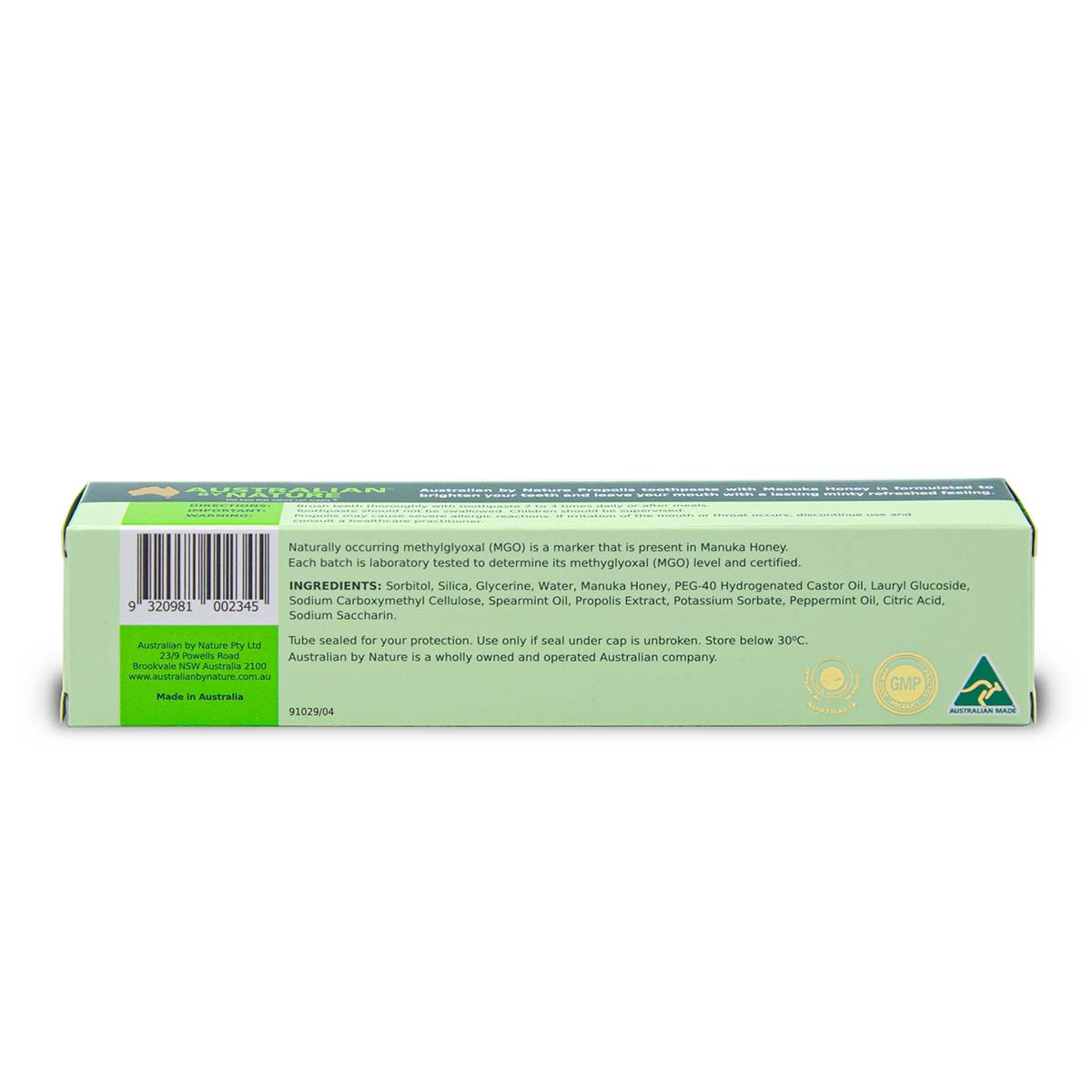 Propolis Toothpaste with Manuka 100g - Australian by Nature