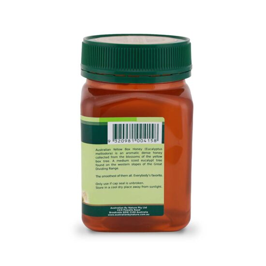 Yellow Box Honey 500g – right